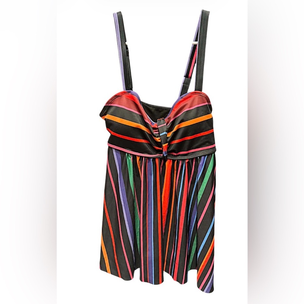 Bloomchic Tankini top Striped Multicolor Women's Top size 12